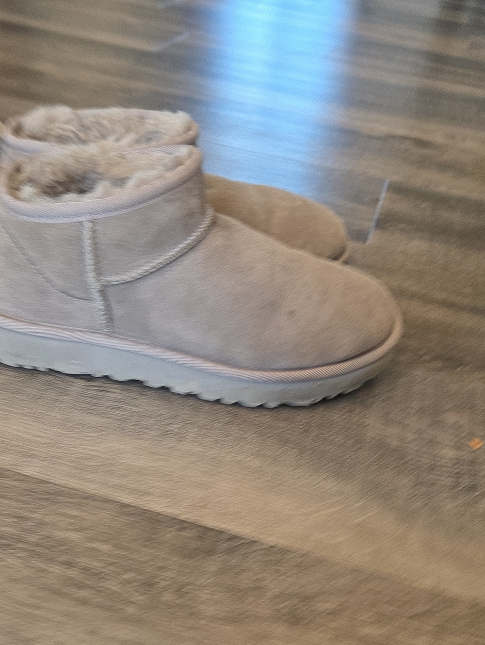 UGG Women's Short Plush-Lined Boots in Light Taupe